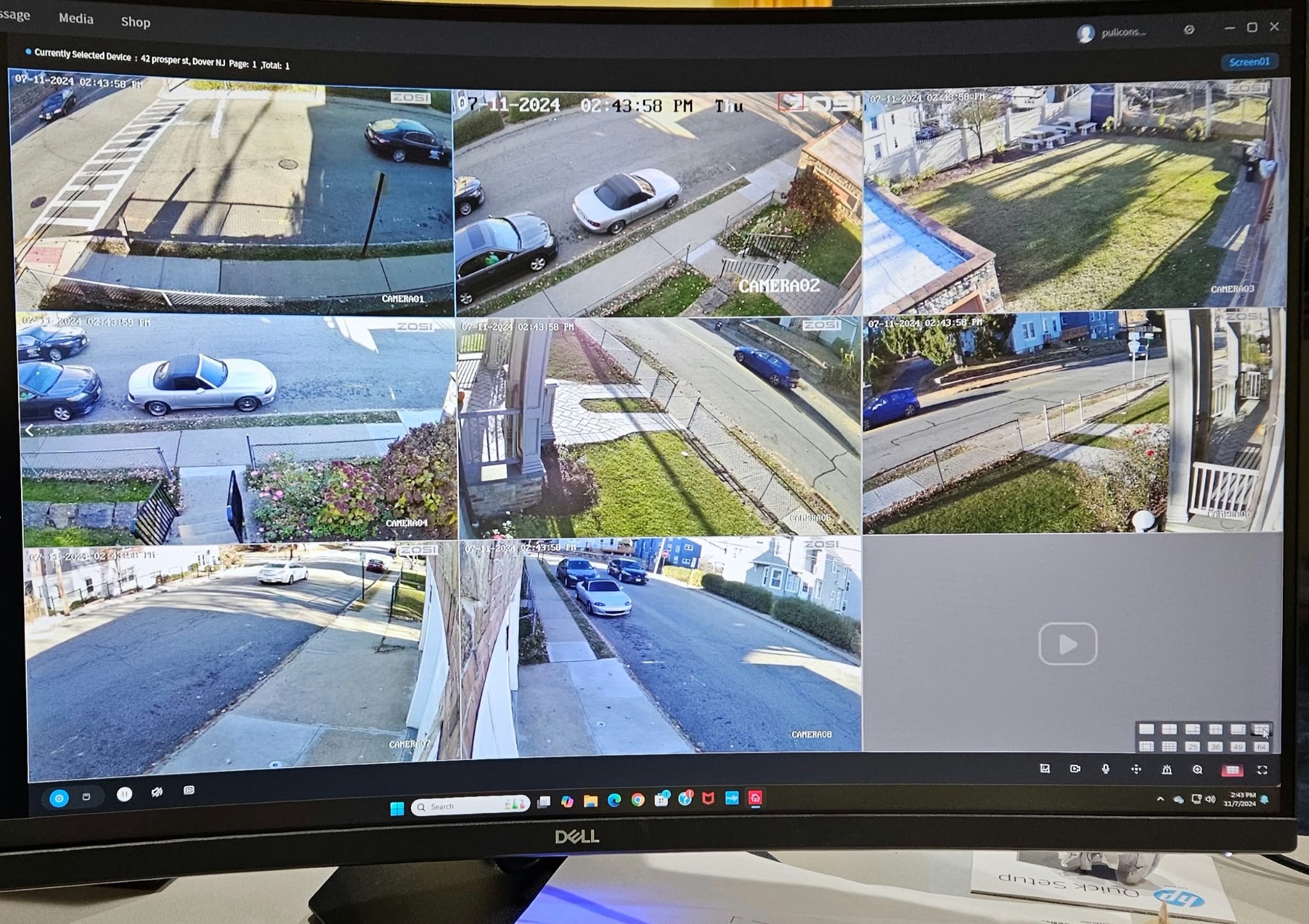 Set of 9 cameras 2.5K 4MP