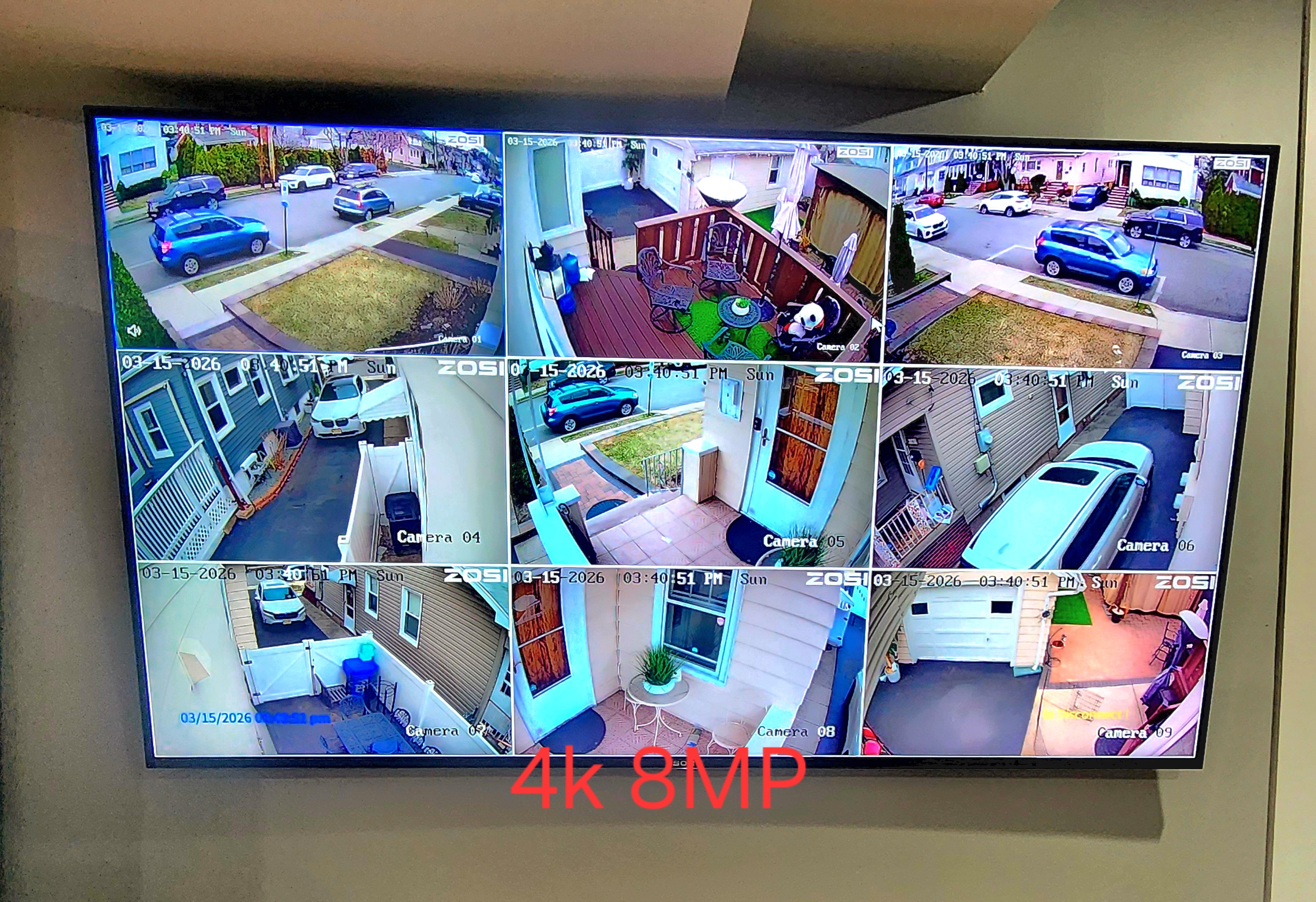 Set of 12 4K 8MP cameras with speakers and microphone