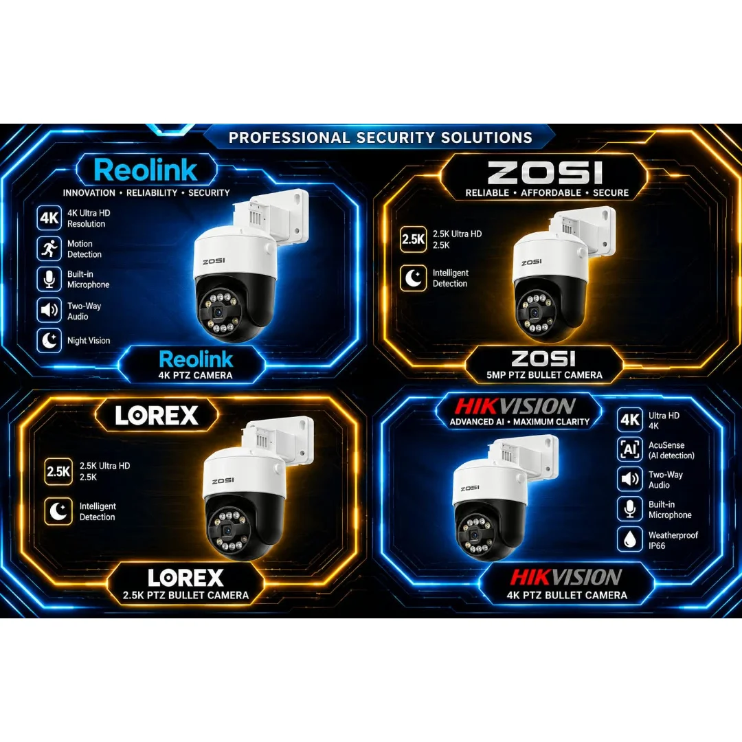 4K PTZ PoE Camera with Full Color Night Vision