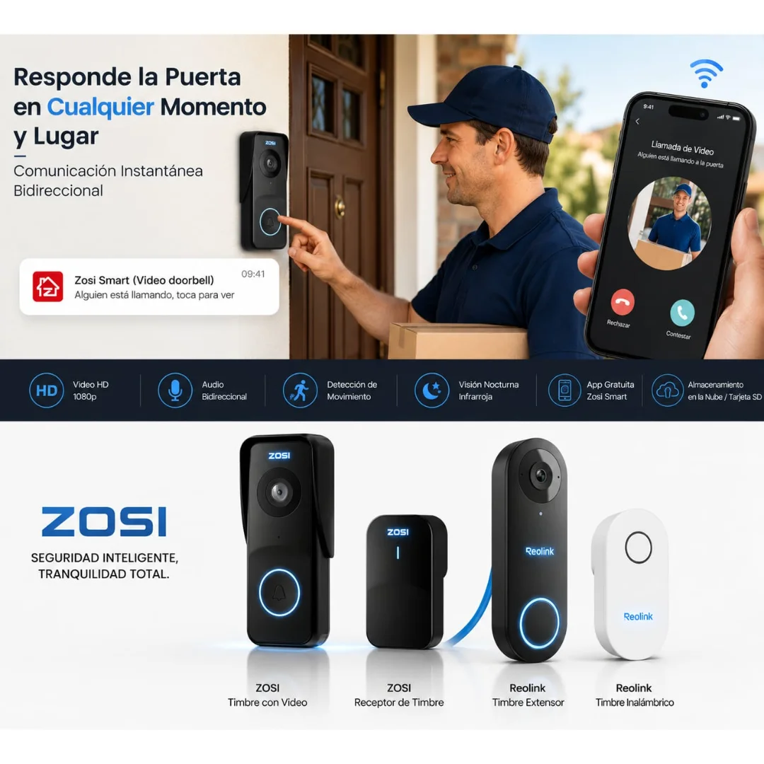 2.5K Plug-in WiFi Video Doorbell with Chime